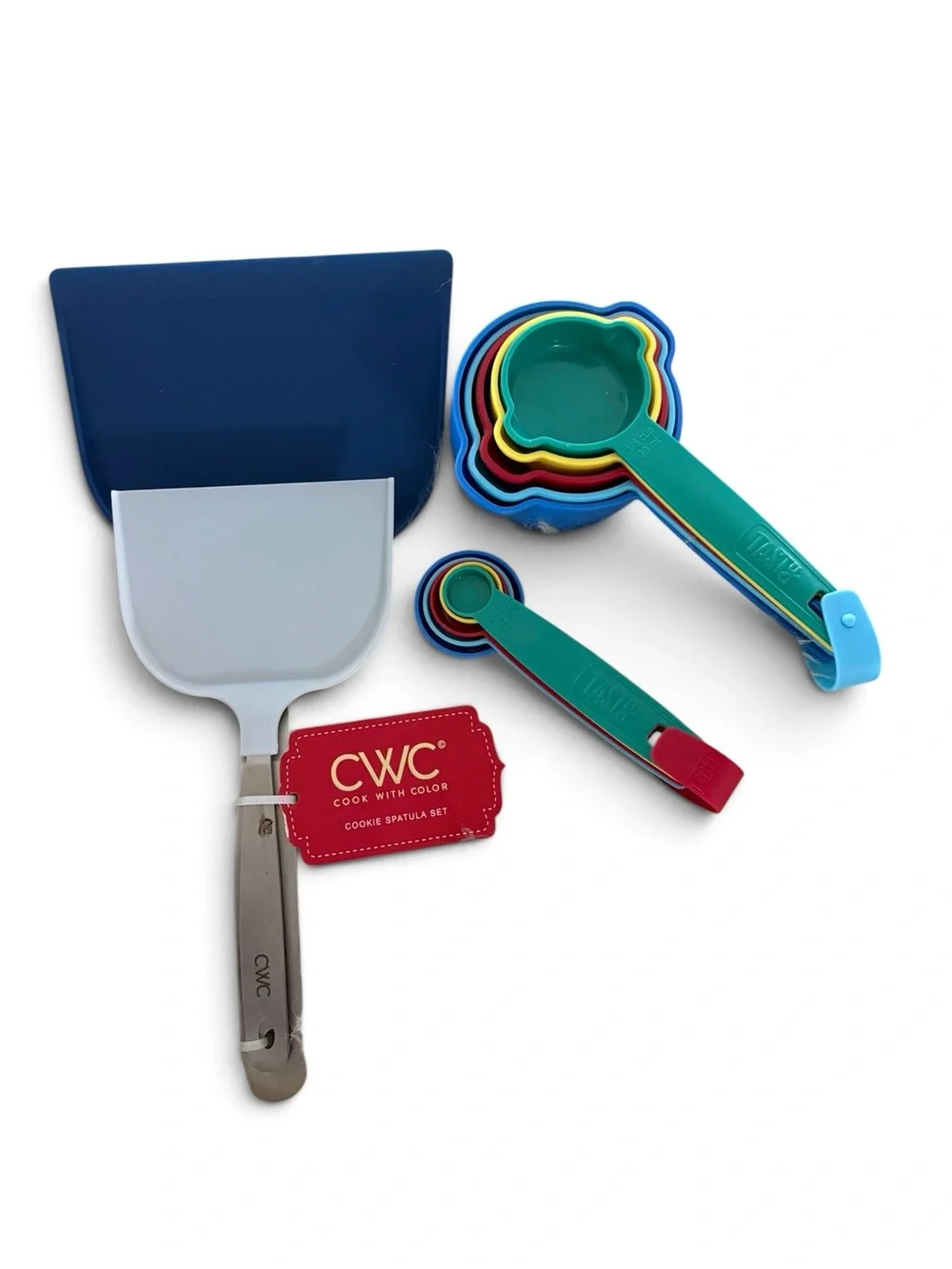 NWT Multi-Color Measuring Cups, Spoons & Spatula Set